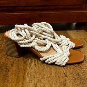 Call Me 7.5 JustFab Rope Sandals